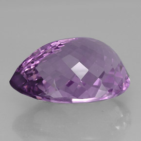 Ametista violeta natural 45,59ct, formato de pêra, IF
