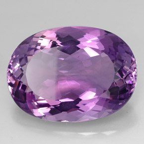 Ametista violeta natural 38,07ct, corte oval, IF