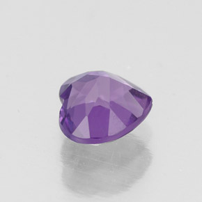 Ametista violeta natural 0,59ct, formato de coração, VVS
