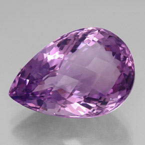 Ametista violeta natural 40,00ct, formato de pêra, IF