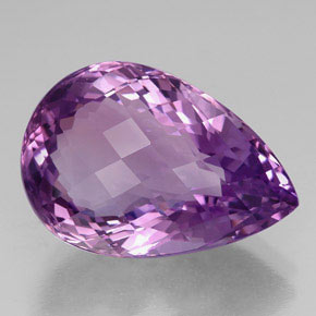 Ametista violeta natural 40,00ct, formato de pêra, IF