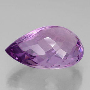 Ametista violeta natural 40,00ct, formato de pêra, IF