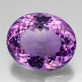 Ametista violeta natural 65,73ct, corte oval, IF