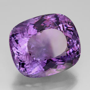 Ametista violeta natural 58,79ct, almofada cortada, IF