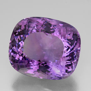 Ametista violeta natural 58,79ct, almofada cortada, IF
