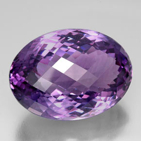 Ametista violeta natural 76,02ct, corte oval, IF