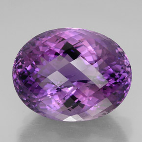 Ametista violeta natural 49,96ct, corte oval, IF