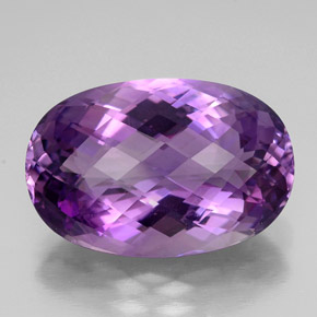 Ametista violeta natural 49,80ct, corte oval, VVS