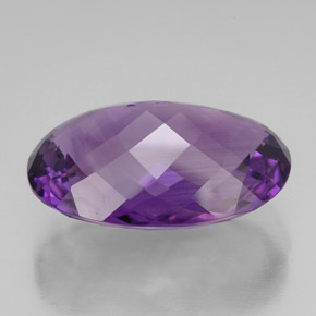 Ametista violeta natural 49,80ct, corte oval, VVS