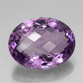 Ametista violeta natural 33,87ct, corte oval, IF
