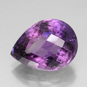 Ametista violeta natural 25,26ct, formato de pêra, VVS-VS