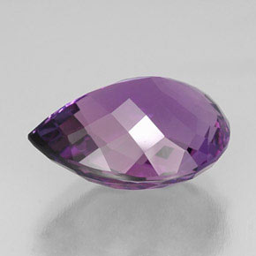 Ametista violeta natural 25,26ct, formato de pêra, VVS-VS