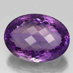 Ametista violeta natural 50,62ct, corte oval, IF