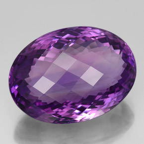 Ametista violeta natural 50,62ct, corte oval, IF