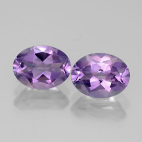 Pedras preciosas de ametista violeta natural de  ct, corte oval, VVS-VS