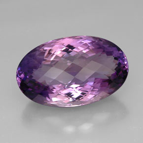 Ametista violeta natural 63,30ct, corte oval, IF