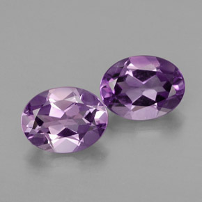 Pedras preciosas de ametista violeta natural de  ct, corte oval, VVS-VS