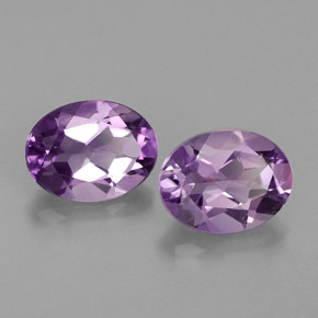 Pedras preciosas de ametista violeta natural de  ct, corte oval, VVS-VS