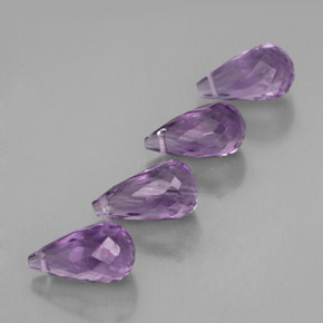 Pedras preciosas de ametista violeta natural de  ct, briolete, VVS-VS