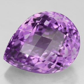 Ametista violeta natural 11,44ct, formato de pêra, VVS