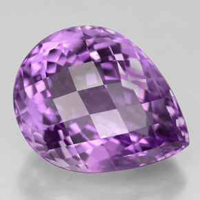 Ametista violeta natural 11,44ct, formato de pêra, VVS