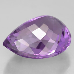 Ametista violeta natural 11,44ct, formato de pêra, VVS