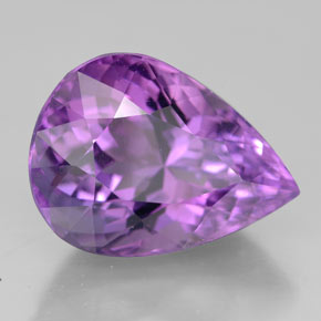 Ametista violeta natural 10,32ct, formato de pêra, VVS