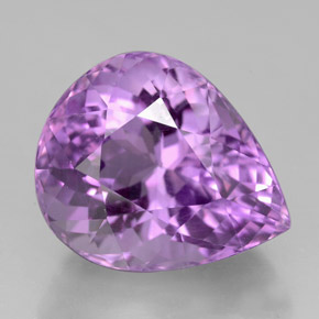 Ametista violeta natural 7,11ct, formato de pêra, VVS