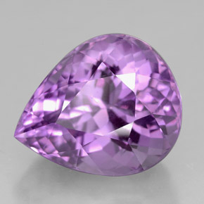 Ametista violeta natural 7,11ct, formato de pêra, VVS
