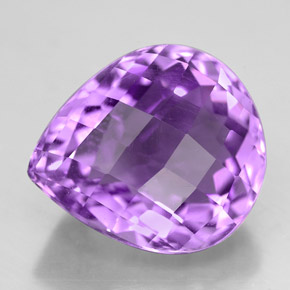 Ametista violeta natural 6,77ct, formato de pêra, VVS-VS