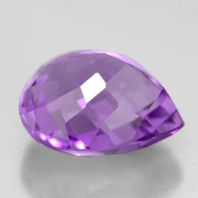 Ametista violeta natural 6,77ct, formato de pêra, VVS-VS