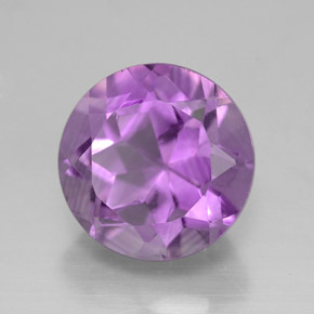 Ametista violeta natural 2,88ct, corte redondo, VVS