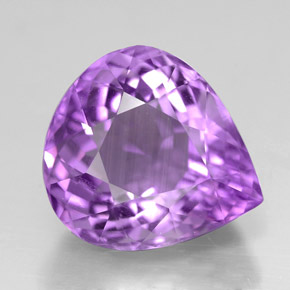 Ametista violeta natural 6,12ct, formato de pêra, VVS