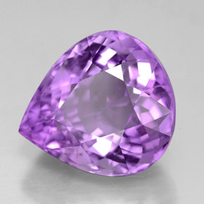 Ametista violeta natural 6,12ct, formato de pêra, VVS
