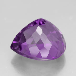 Ametista violeta natural 5,72ct, formato de pêra, VVS
