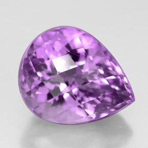 Ametista violeta natural 5,97ct, formato de pêra, VVS
