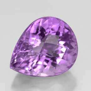 Ametista violeta natural 5,97ct, formato de pêra, VVS
