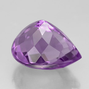 Ametista violeta natural 5,97ct, formato de pêra, VVS