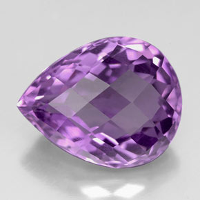 Ametista violeta natural 5,62ct, formato de pêra, VVS