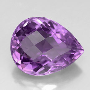 Ametista violeta natural 5,62ct, formato de pêra, VVS