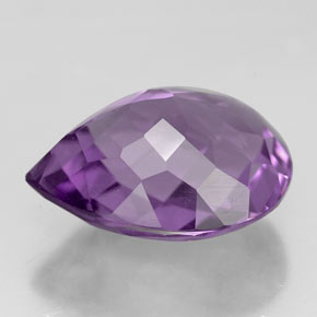 Ametista violeta natural 5,62ct, formato de pêra, VVS