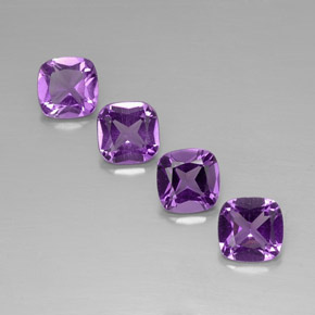 Pedras preciosas de ametista violeta natural de  ct, almofada cortada, VVS