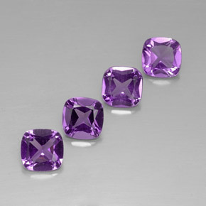 Pedras preciosas de ametista violeta natural de  ct, almofada cortada, VVS
