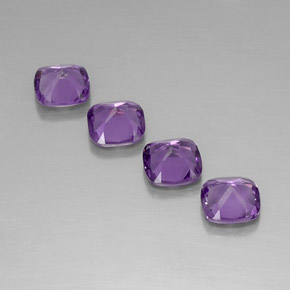 Pedras preciosas de ametista violeta natural de  ct, almofada cortada, VVS