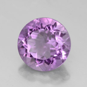 Ametista violeta natural 2,53ct, corte redondo, VS