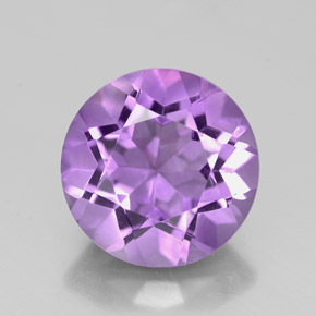 Ametista violeta natural 2,60ct, corte redondo, VVS