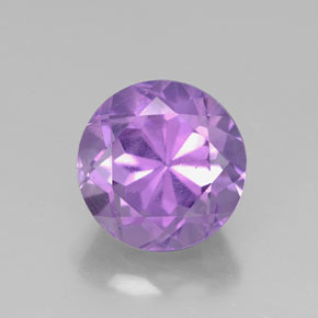 Ametista violeta natural 2,94ct, corte redondo, VVS