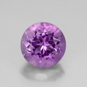 Ametista violeta natural 2,72ct, corte redondo, VS