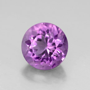 Ametista violeta natural 2,72ct, corte redondo, VS