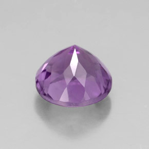 Ametista violeta natural 2,72ct, corte redondo, VS